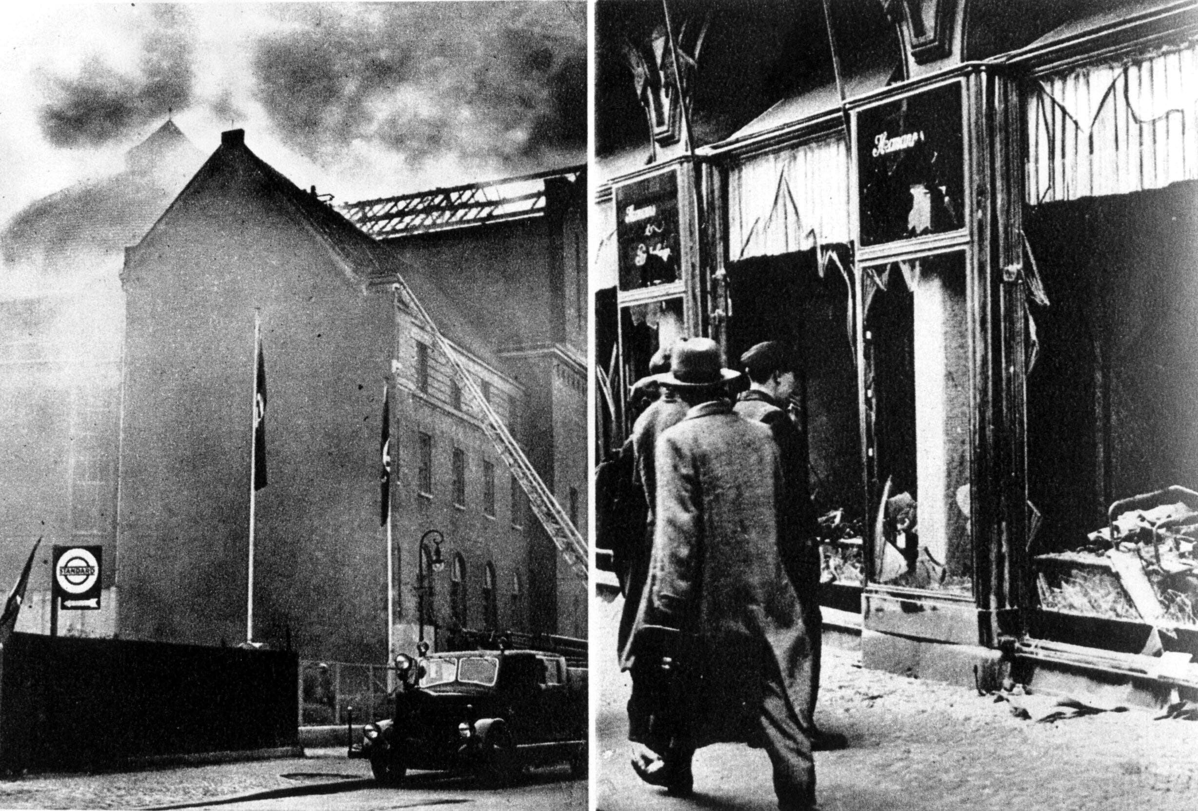 Kristallnatten, mellan 9 och 10 november 1938, var kulmen på våld mot judar. 267 synagogor brändes ned och runt 400 judar dödades eller tvingades begå självmord.